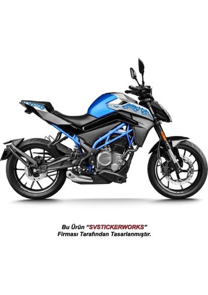 Cfmoto 250NK2023 - 2025 Orta Motif (Desenli) Sticker Set Sağ ve Sol (Yeni Kasa Uyumlu )