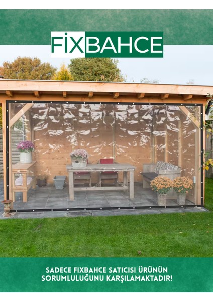 Fixbahçe 3.5mx2.5m Şeffaf Pvc Rüzgar,Yağmur Geçirmez Sera Naylonu fırsatları