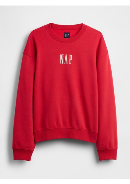 Erkek Kırmızı Vintagesoft Nap Logo Sweatshirt fiyatları