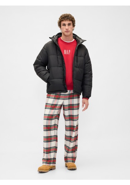 Erkek Kırmızı Vintagesoft Nap Logo Sweatshirt