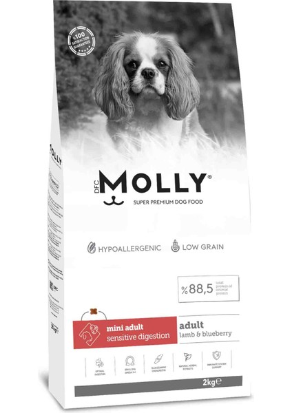Kuzulu ve Yabanmersinli Mini Irk Yetişkin Köpek Maması 2kg