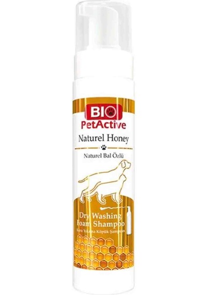 Bio Petactive Natural Bal ve Buğday Özlü Köpük Köpek Şampuanı 200ML
