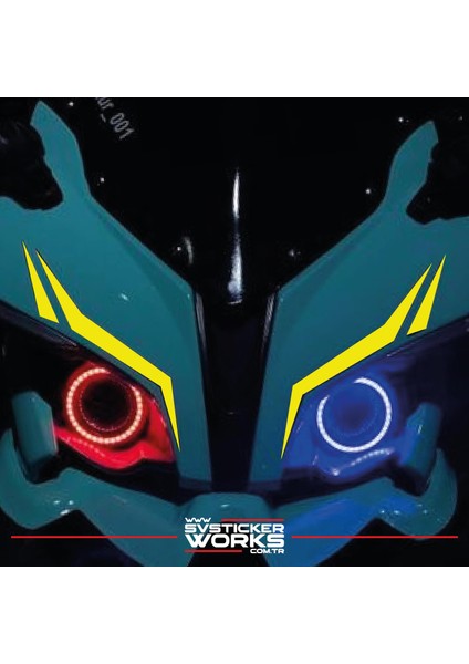 Bajaj RS200 Ön Kafa Şerit Sticker Desen Dekor Sticker Çizgi Model