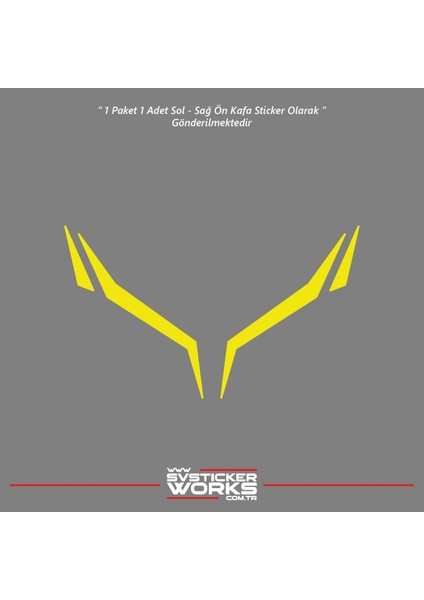 Bajaj RS200 Ön Kafa Şerit Sticker Desen Dekor Sticker Çizgi Model modelleri