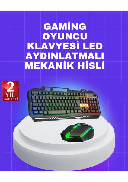 Resveq Gaming Klavye Mouse – Çatışmasız Tuş, Hızlı Tepki Süresi