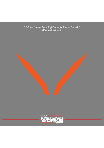 Cfmoto NK250 Ön Kafa Yan Sticker Dekor Şekil Model Sticker modelleri