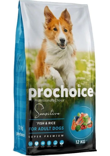 Prochoice Sensitive Skin Balık ve Pirinçli Hassas Derili Yetişkin Köpek Maması 12KG
