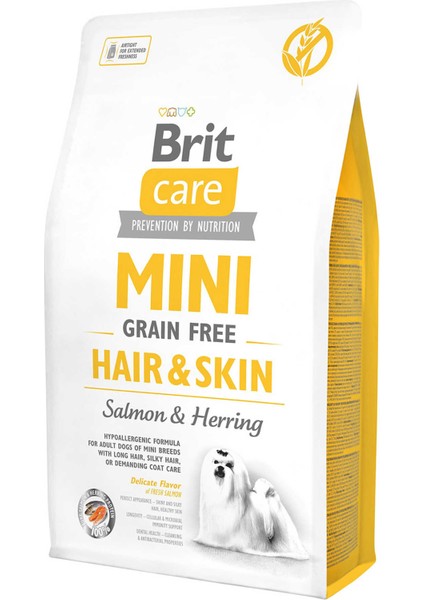 Mini Hair&skin Tahılsız Somon ve Ringa Balıklı Küçük Irk Yetişkin Köpek Maması 2kg