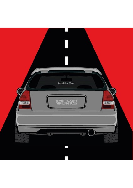 Ateş Etme Mayk Sticker Yazı Araba Motosiklet Cam Etiket Sticker 20CM