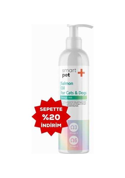 Smartpet + Kedi ve Köpekler Için Somon Yağı 250ML