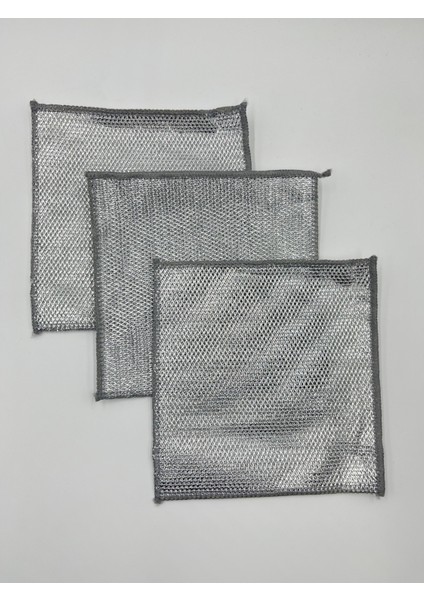 3 Adet Metalik Tel Doku Temizlik Süngeri – Paslanmaz, Uzun Ömürlü, Çizmeden Temizlik Yapan Mutfak Süngeri-Tel Bez 🫧✨