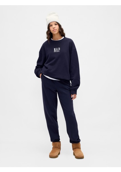 Erkek Lacivert Vintagesoft Nap Logo Sweatshirt fırsatları