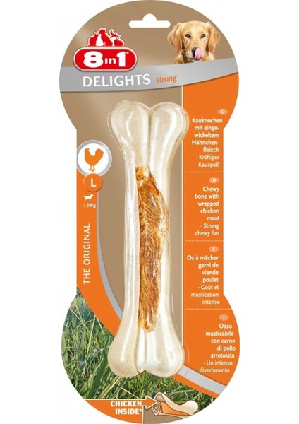 Delights Köpekler Için Tavuklu Ağız Bakım Kemiği (L) 130GR