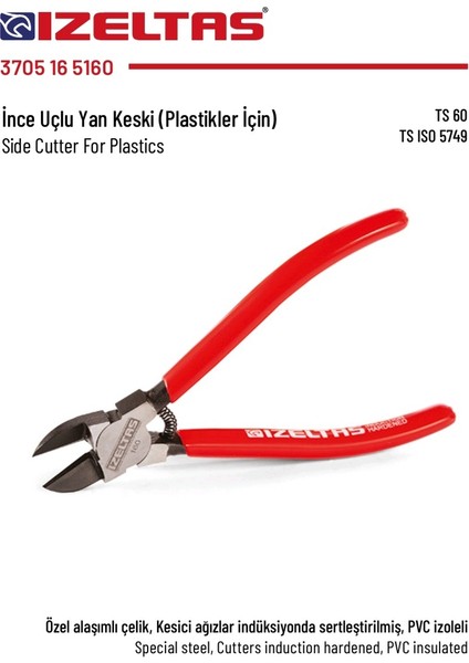 Yan Keski Ince Uçlu 160MM