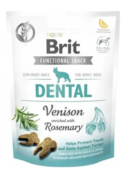 Brit Dental Biberiye ve Geyik Etli Köpek Ödül Maması 150GR