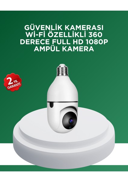 Resveq 1080P Gece Görüşlü Ampul Güvenlik Kamerası – Kablolu ve Kablosuz Seçenekli