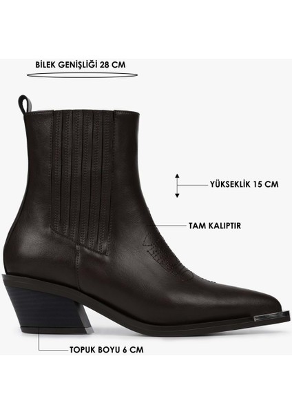 Kadın Stormi Kahve Cilt Kovboy Bot indirimleri