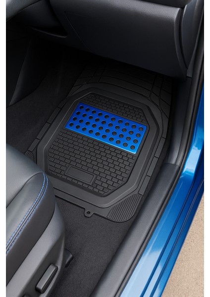 Ford Connect 2009 Uyumlu Havuzlu Ünıversal Pro Max Oto Paspas Siyah - Mavi indirimleri