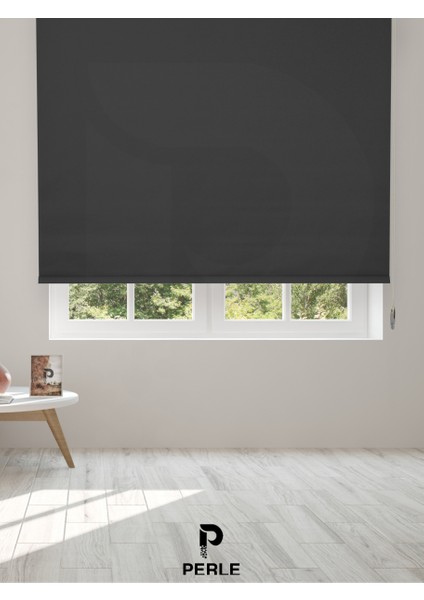 Home Antrasit Rengi Düz Mekanize Stor Perde Yüksek Kalite Metropol Serisi fiyatları