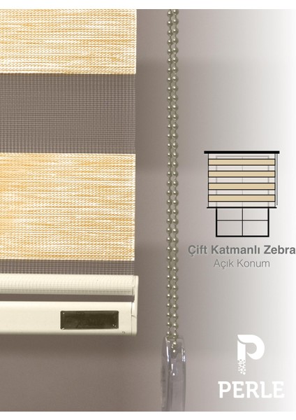 Fil Dişi Renk Bambu Stor Zebra Perde Yüksek Kalite Alüminyum Kasa fırsatları