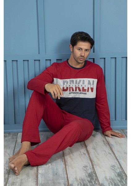 9801-1 Erkek Uzun Kol Pijama Takım