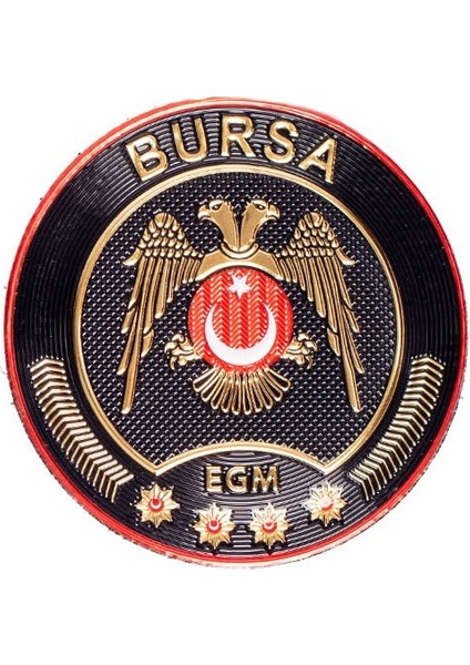 Bursa Çevik Kuvvet Polis Arması 3D Plastik Tpu, Yeni Tip, Cırtlı, Standart Ölçü,