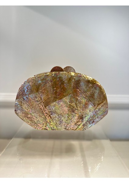 Oyster LY0141C Sedef El Yapımı Açık Kahverengi Çanta