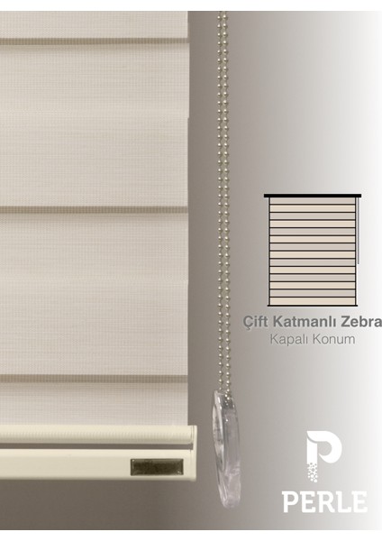 Krem Renk Bambu Stor Zebra Perde Yüksek Kalite Alüminyum Kasa modelleri