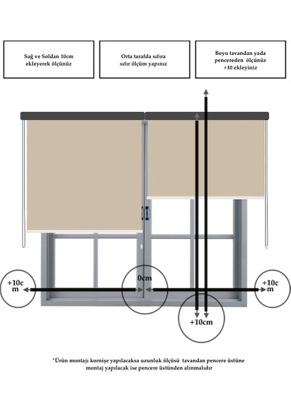 Home Ekru Rengi Düz Mekanize Stor Perde Yüksek Kalite Metropol Serisi indirimleri