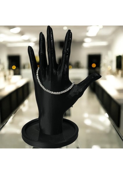 925 Ayar Gümüş Zirkon Taşlı Su Yolu Bileklik modelleri