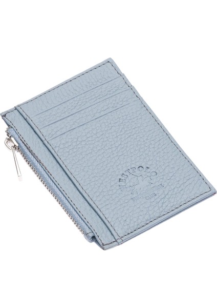 Ivo Fermuarlı Bozuk Para Bölmeli Unisex Hakiki Flötr Deri Kartlık - Buz Mavisi fiyatları