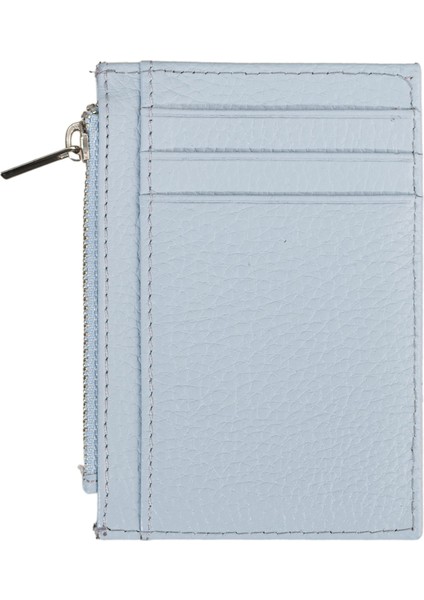 Ivo Fermuarlı Bozuk Para Bölmeli Unisex Hakiki Flötr Deri Kartlık - Buz Mavisi indirimleri