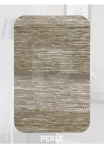 Vizon Renk Bambu Stor Zebra Perde Yüksek Kalite Alüminyum Kasa