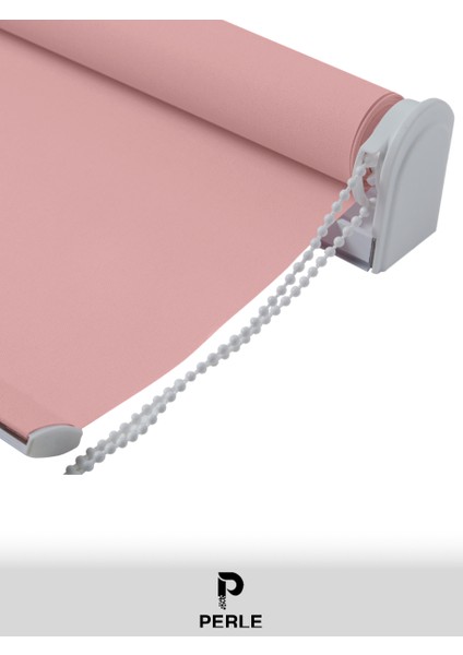 Home Soft Pembe Rengi Düz Mekanize Stor Perde Yüksek Kalite Metropol Serisi fırsatları