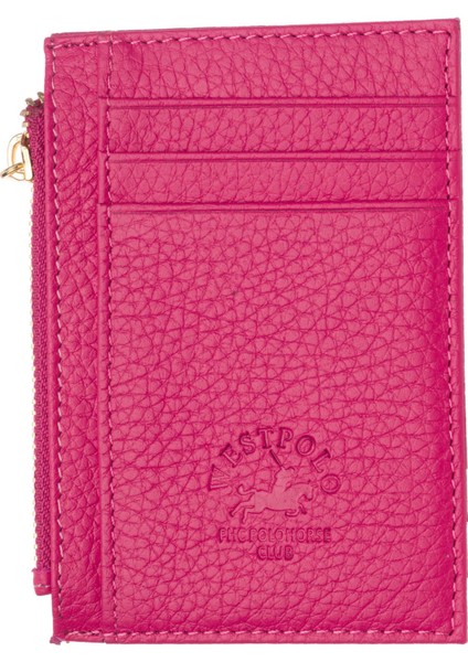 Ivo Fermuarlı Bozuk Para Bölmeli Unisex Hakiki Flötr Deri Kartlık - Fuşya indirimleri