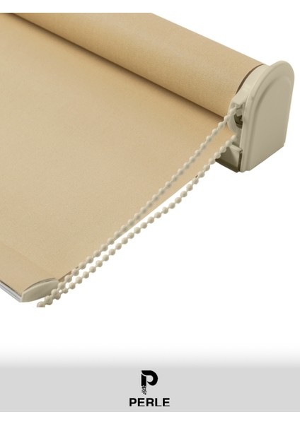 Home Bej Rengi Düz Mekanize Stor Perde Yüksek Kalite Metropol Serisi fırsatları