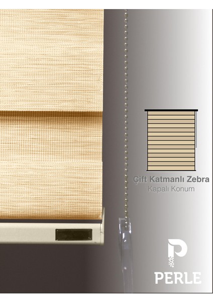 Fil Dişi Renk Bambu Stor Zebra Perde Yüksek Kalite Alüminyum Kasa modelleri