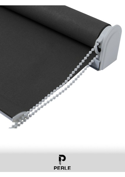 Home Antrasit Rengi Düz Mekanize Stor Perde Yüksek Kalite Metropol Serisi fırsatları