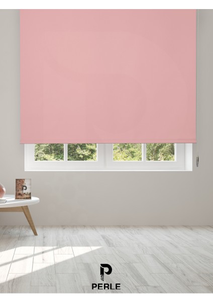 Home Soft Pembe Rengi Düz Mekanize Stor Perde Yüksek Kalite Metropol Serisi fiyatları