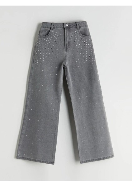 Wideleg Kız Çocuk Jean Pantolon (W5)