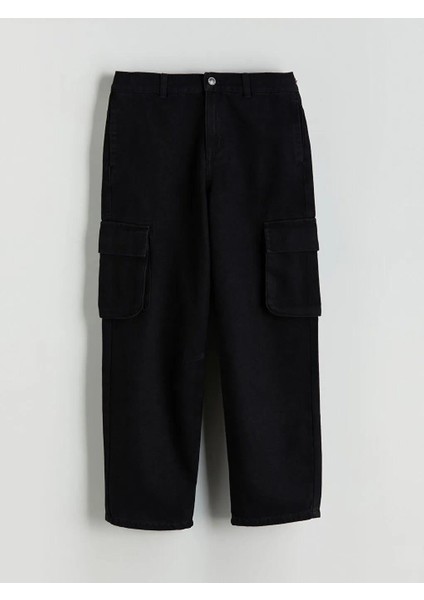 Loose Fit Erkek Çocuk Kargo Jean Pantolon (W5)