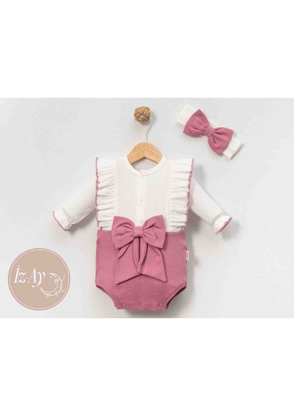 Kız Çocuk Fiyonklu Bandanalı Elbise