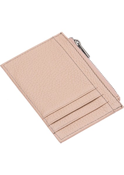 Ivo Fermuarlı Bozuk Para Bölmeli Unisex Hakiki Flötr Deri Kartlık - Pudra fırsatları