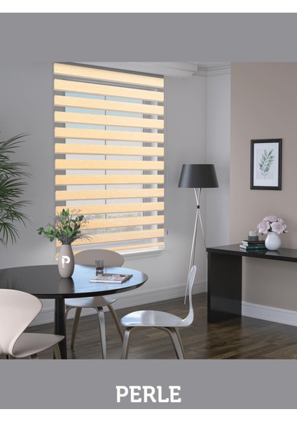 Fil Dişi Renk Bambu Stor Zebra Perde Yüksek Kalite Alüminyum Kasa fiyatları