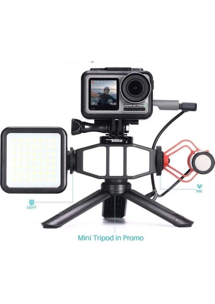 Gp-1 Aksiyon Kamerası Vlog Çift Metal Ayak Montajı 1380 modelleri