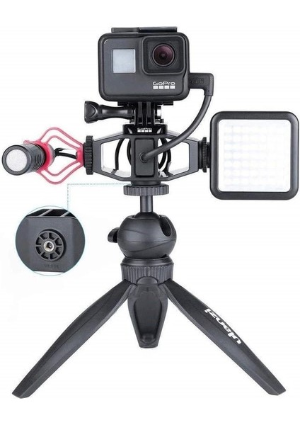Gp-1 Aksiyon Kamerası Vlog Çift Metal Ayak Montajı 1380 fırsatları