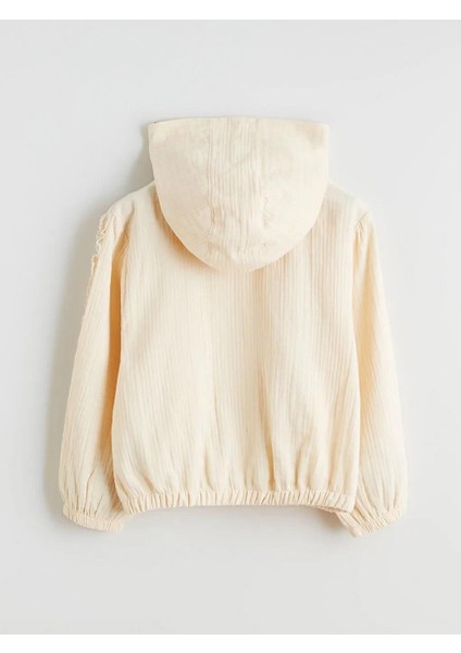 Kapüşonlu Dantel Detaylı Kız Çocuk Ceket (W5) modelleri