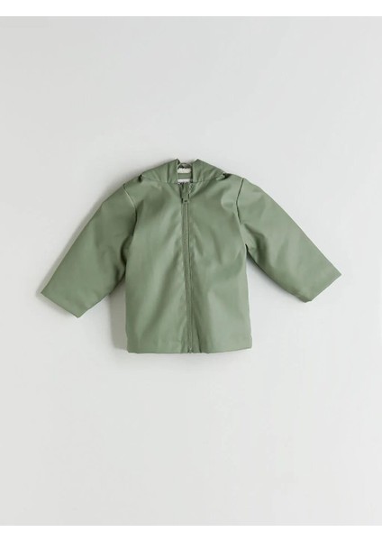 Kapüşonlu Uzun Kollu Erkek Bebek Yağmurluk (W5)