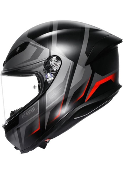 K6 S Karve Matt Black Grey Red Kapalı Kask fırsatları