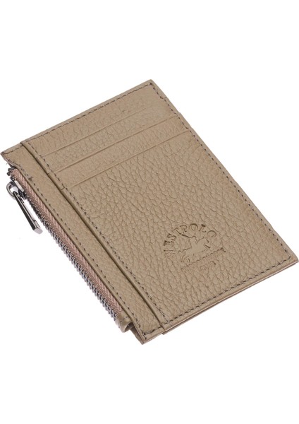 Ivo Fermuarlı Bozuk Para Bölmeli Unisex Hakiki Flötr Deri Kartlık - Vizon fiyatları